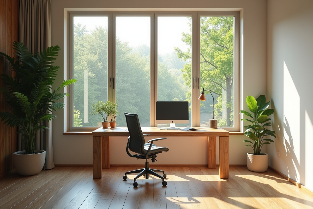 Placement optimal du bureau par rapport à la fenêtre pour un confort maximal