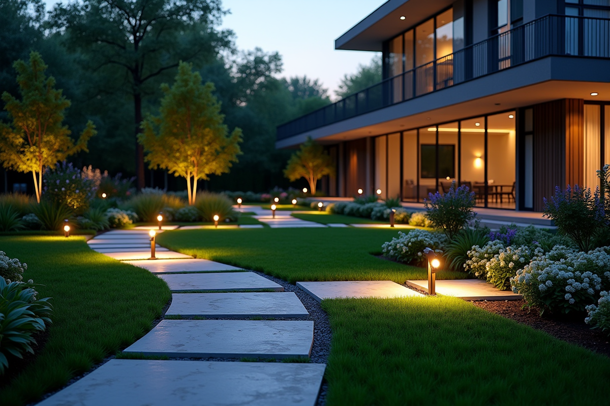Éclairage de grands jardins : meilleures pratiques et idées lumineuses