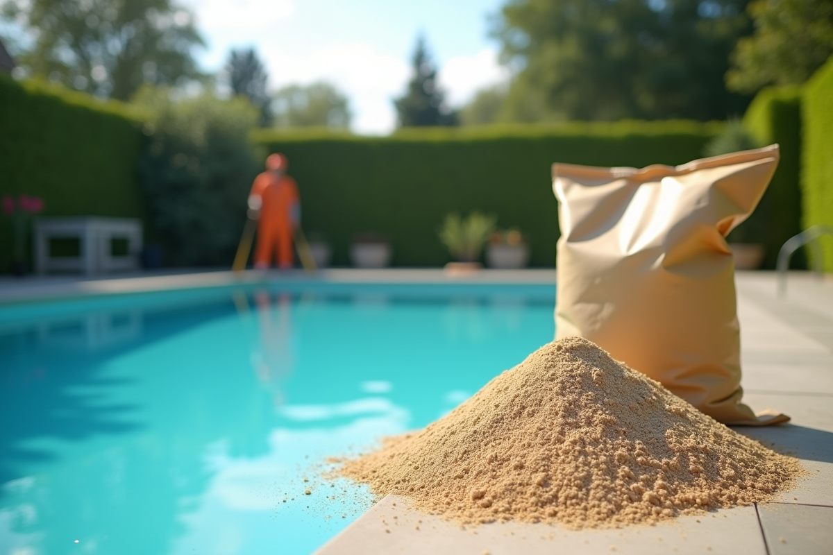 Sac de sable filtre à côté d