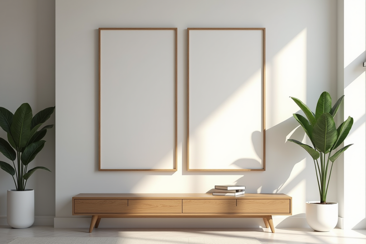 Disposition de deux tableaux sur un mur : techniques et astuces
